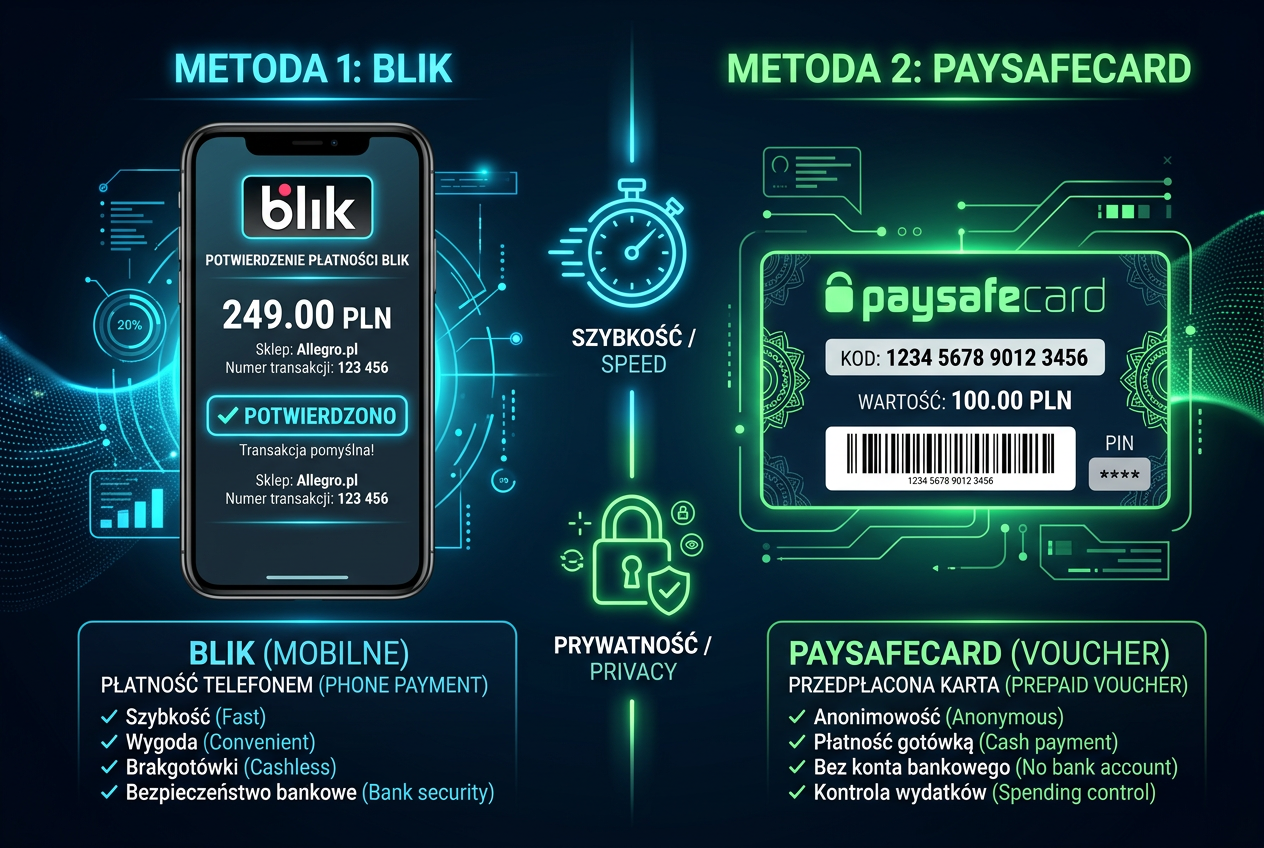 Porównanie BLIK vs Paysafecard w kasynie online